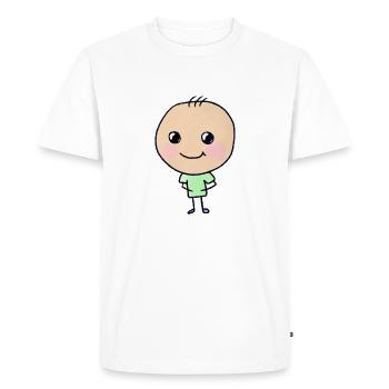Tobias - T-shirt Premium bio Homme - blanc - Devant - Nico (187cm)