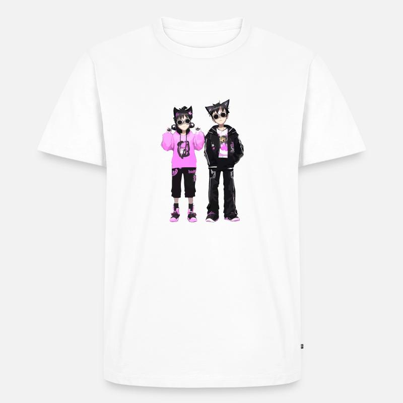Cosplay Junge und Madchen - Männer Premium Bio T-Shirt - Weiß