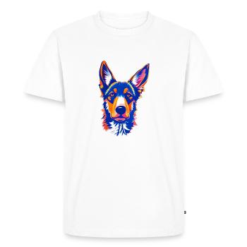 Chien de berger Chien Propriétaire de chien Propriétaire de chien - T-shirt Premium bio Homme - blanc - Devant - Nico (187cm)