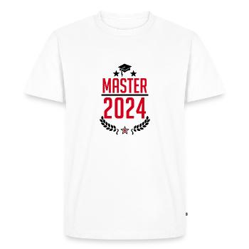 Graduation 2023 - Master 2023 Studies Student Uni - Men's Premium Organic T-Shirt - white - Front - Nico (187cm)