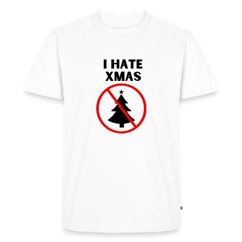 Je déteste Noël - T-shirt Premium bio Homme - blanc - Devant - Nico (187cm)