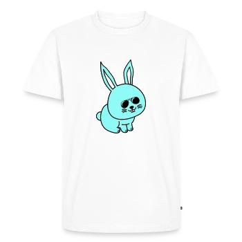 Lapin Bande Dessinée Cool - T-shirt Premium bio Homme - blanc - Devant - Nico (187cm)
