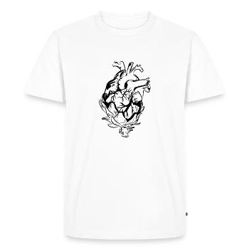 Coeur d'artichaut - T-shirt Premium bio Homme - blanc - Devant - Nico (187cm)