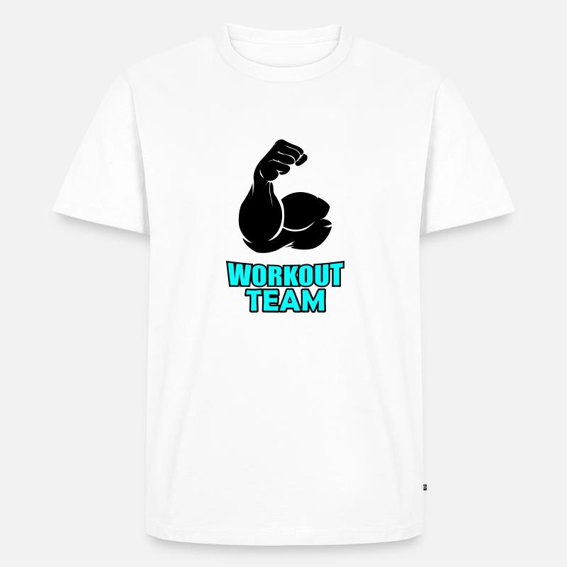 workout team 02 - Männer Premium Bio T-Shirt - Weiß