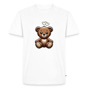 teddybär love - Männer Premium Bio T-Shirt - Weiß - Vorne - Nico (187cm)