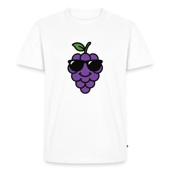 Tête de Raisin - T-shirt Premium bio Homme - blanc - Devant - Nico (187cm)