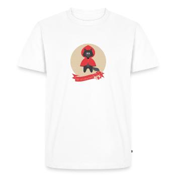 loup chaperon rouge - T-shirt Premium bio Homme - blanc - Devant - Nico (187cm)