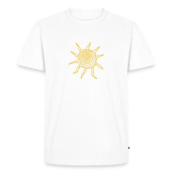 soleil - T-shirt Premium bio Homme - blanc - Devant - Nico (187cm)