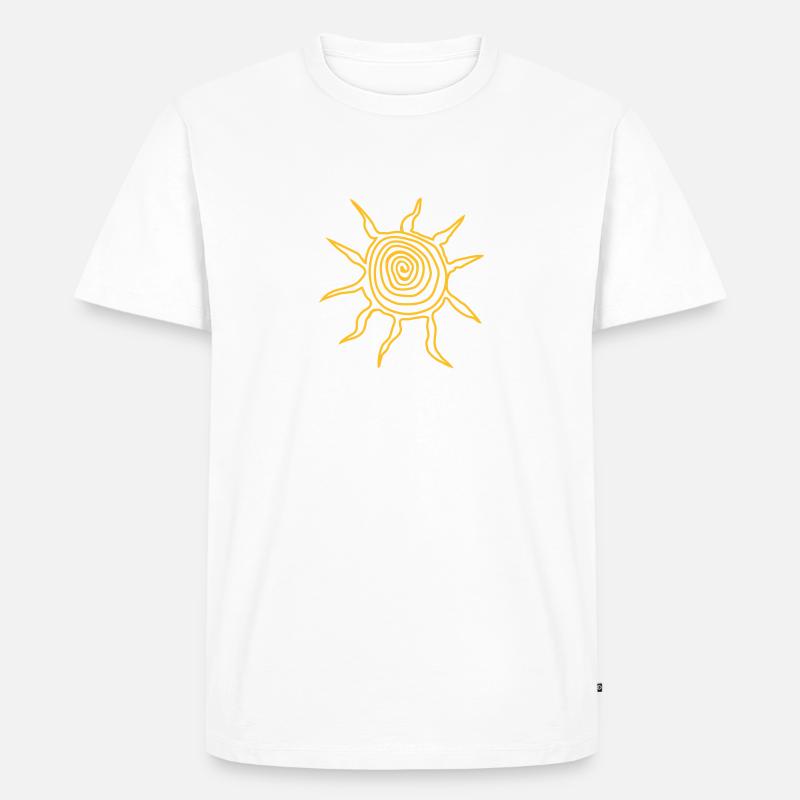 Sonne - Männer Premium Bio T-Shirt - Weiß