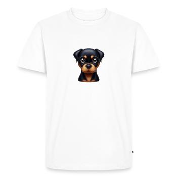 Chiot Rottweiler ludique - T-shirt Premium bio Homme - blanc - Devant - Nico (187cm)