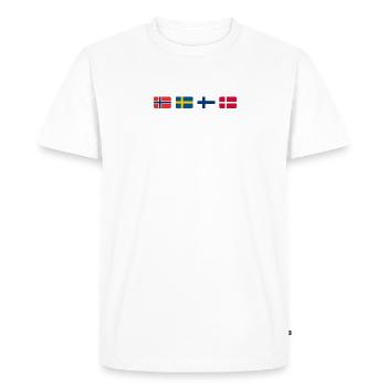 UNITED COLORS OF SCANDINAVIA white-lettered - Men's Premium Organic T-Shirt - white - Front - Nico (187cm)