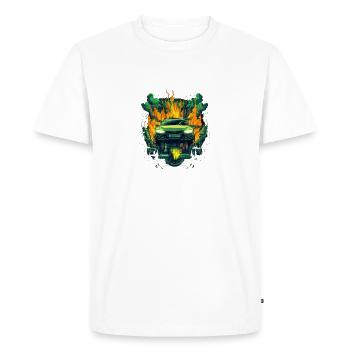 electric car 2 - T-shirt Premium bio Homme - blanc - Devant - Nico (187cm)