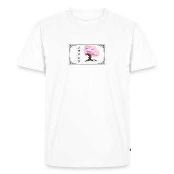 The beginning of spring - Men's Premium Organic T-Shirt - white - Front - Nico (187cm)