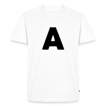 Lettre a - T-shirt Premium bio Homme - blanc - Devant - Nico (187cm)