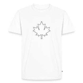 feuille d'érable - T-shirt Premium bio Homme - blanc - Devant - Nico (187cm)