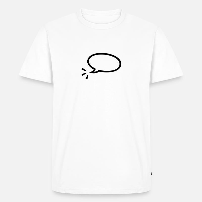 Sprechblase / speach bubble (1c) - Männer Premium Bio T-Shirt - Weiß