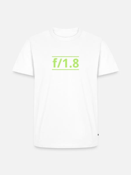 Caméra ouverture f / 1,8 - T-shirt Premium bio Homme - blanc