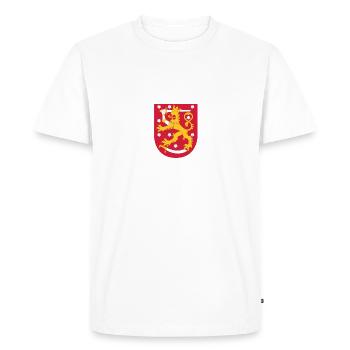 Armoiries nationales de la Finlande - T-shirt Premium bio Homme - blanc - Devant - Nico (187cm)