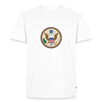 Emblème national des États-Unis - T-shirt Premium bio Homme - blanc - Devant - Nico (187cm)