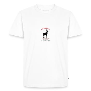 maccarthydes - Men's Premium Organic T-Shirt - white - Front - Nico (187cm)