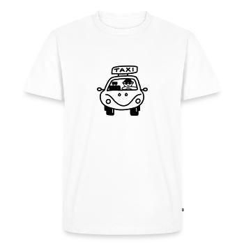 With taxi cab drivers - Men's Premium Organic T-Shirt - white - Front - Nico (187cm)