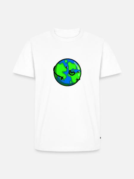Planet Erde - Männer Premium Bio T-Shirt - Weiß