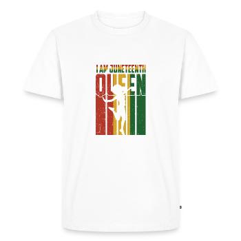 Juneteenth Cadeau de fierté de la Journée de l’histoire des Noirs - T-shirt Premium bio Homme - blanc - Devant - Nico (187cm)