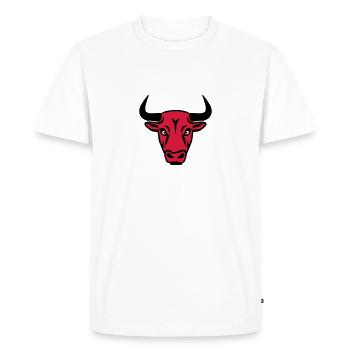 Bull - Men's Premium Organic T-Shirt - white - Front - Nico (187cm)