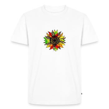 Juneteenth Sunflower Black History Mother's Day - Men's Premium Organic T-Shirt - white - Front - Nico (187cm)