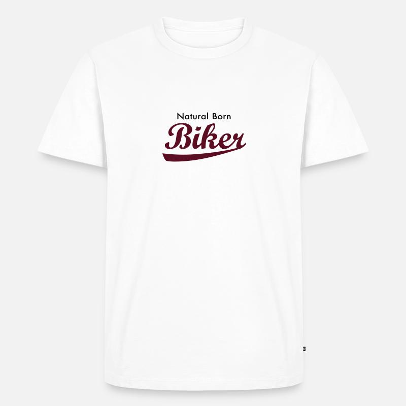 Natural Born Biker - T-shirt Premium bio Homme - blanc