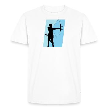 Bow Shooting Sports Bow - Men's Premium Organic T-Shirt - white - Front - Nico (187cm)