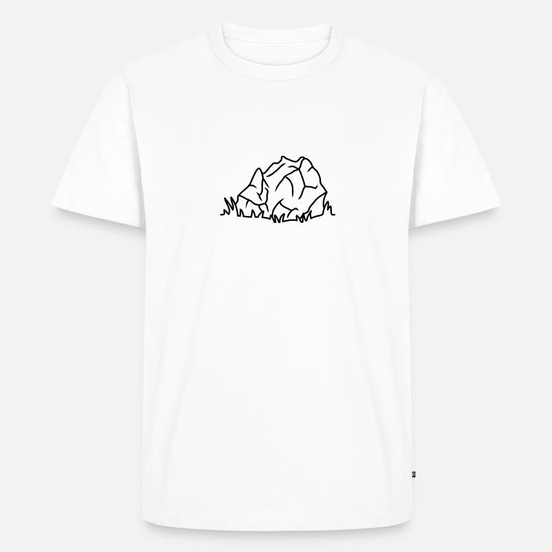 Stone - Männer Premium Bio T-Shirt - Weiß