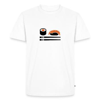 Sushi - T-shirt Premium bio Homme - blanc - Devant - Nico (187cm)