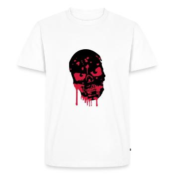 Skull Head skull blood zombie - Men's Premium Organic T-Shirt - white - Front - Nico (187cm)
