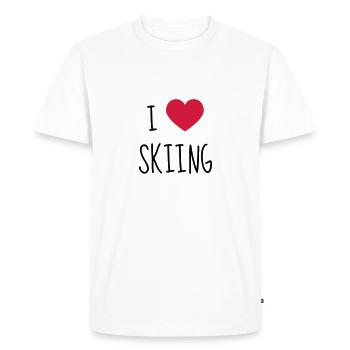 Skiing Skier Ski Skifahren Skifahrer - Men's Premium Organic T-Shirt - white - Front - Nico (187cm)