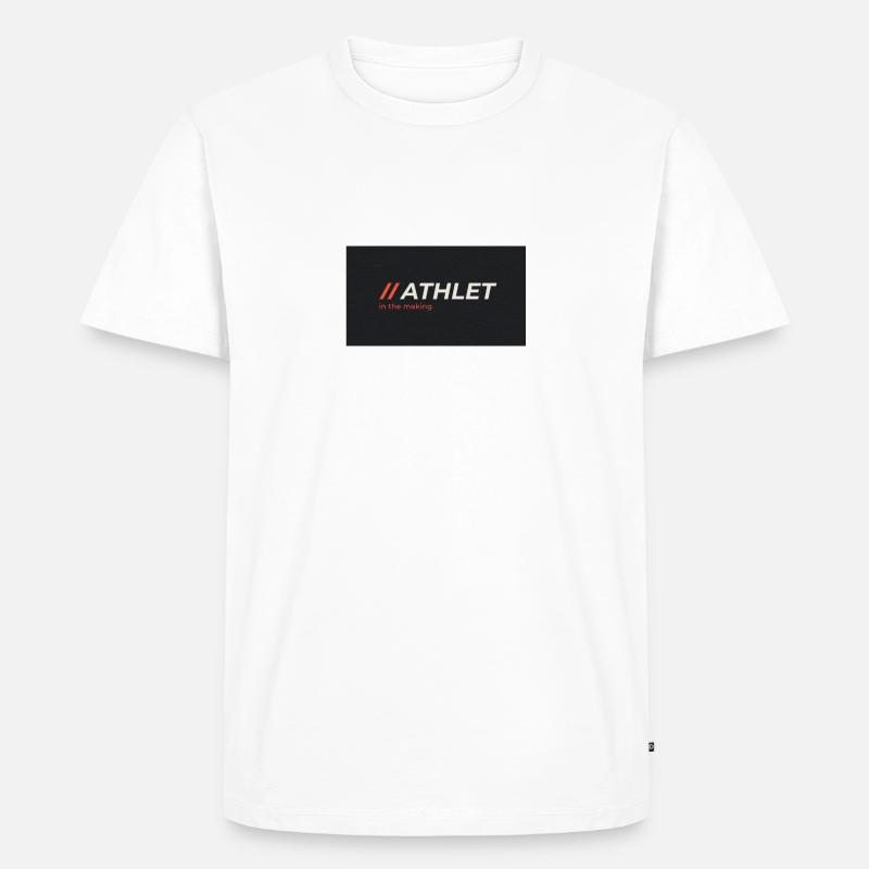 Athlet - Männer Premium Bio T-Shirt - Weiß