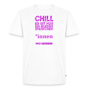 Pro Gendern Gift Idea Feminism Genders - Men's Premium Organic T-Shirt - white - Front - Nico (187cm)
