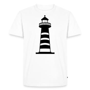 Lighthouse - Men's Premium Organic T-Shirt - white - Front - Nico (187cm)