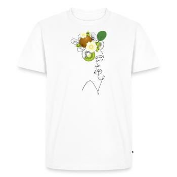 Lady Kiwi - Lineart - T-shirt Premium bio Homme - blanc - Devant - Nico (187cm)