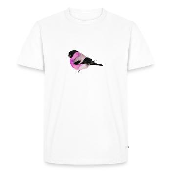 Bird, drawing, painting, tit,wings,pink - Men's Premium Organic T-Shirt - white - Front - Nico (187cm)