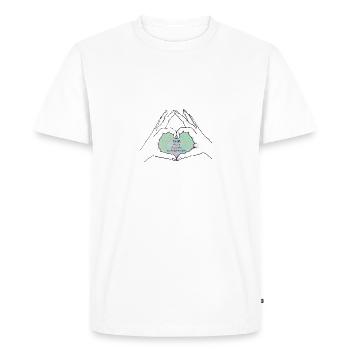 Hands it is what it is - Men's Premium Organic T-Shirt - white - Front - Nico (187cm)