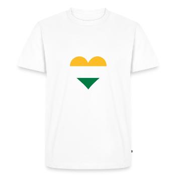 A heart for India - Men's Premium Organic T-Shirt - white - Front - Nico (187cm)