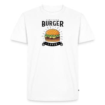Cheat Day Burrito Burger Restauration rapide Pizza - T-shirt Premium bio Homme - blanc - Devant - Nico (187cm)