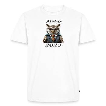 Abitur 2023 Owl - Men's Premium Organic T-Shirt - white - Front - Nico (187cm)
