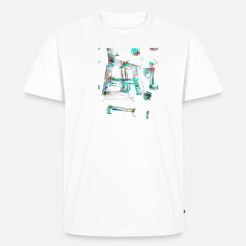 muster ,graffiti,bunt,malerei,kunst,türkis - Männer Premium Bio T-Shirt - Weiß