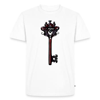 Red Magic Key - Men's Premium Organic T-Shirt - white - Front - Nico (187cm)