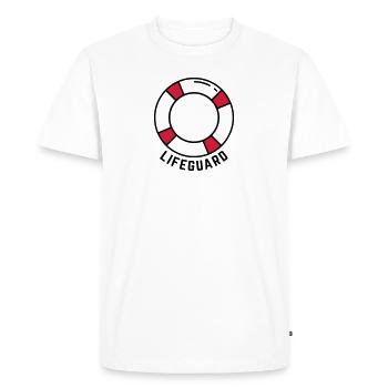 Lifeguard Rettungsschwimmer Rettungsring - Männer Premium Bio T-Shirt - Weiß - Vorne - Nico (187cm)