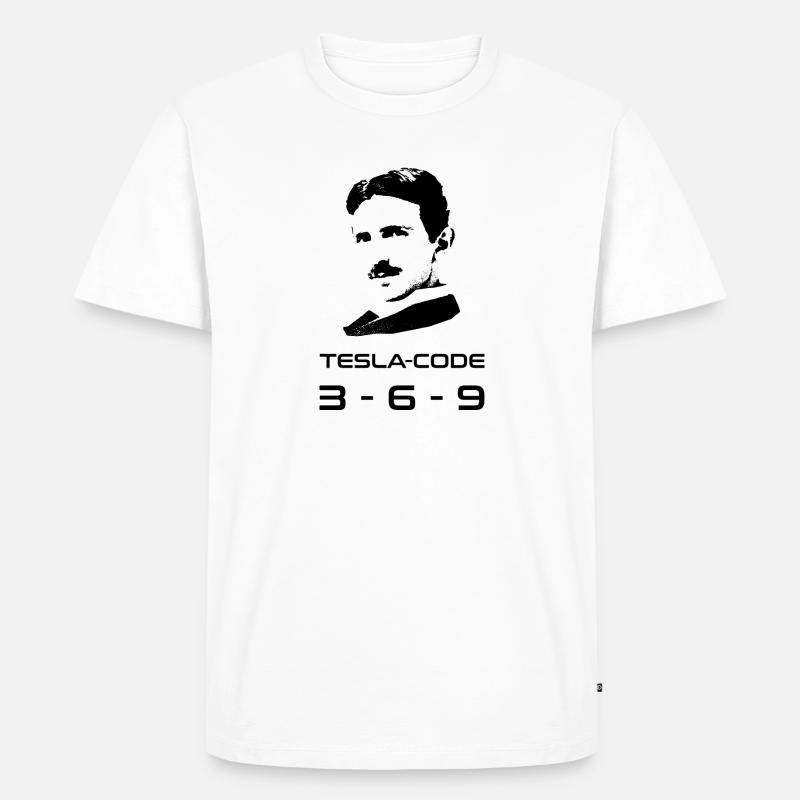 Code Tesla 3 6 9 - T-shirt Premium bio Homme - blanc