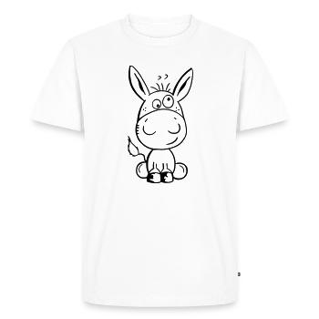 Eselchen Comic Tier - Tiere - Esel - Männer Premium Bio T-Shirt - Weiß - Vorne - Nico (187cm)