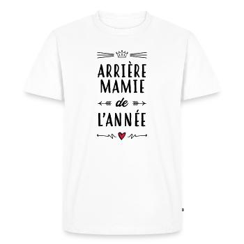 Arrière Mamie Mamy Grand-Mère Grand Mere - Men's Premium Organic T-Shirt - white - Front - Nico (187cm)